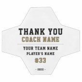 コーチチーム名番号に感謝 サッカーボール (フラット)