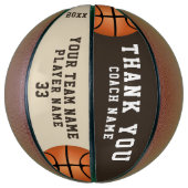 コーチチーム名番号に感謝 バスケットボール (縦)