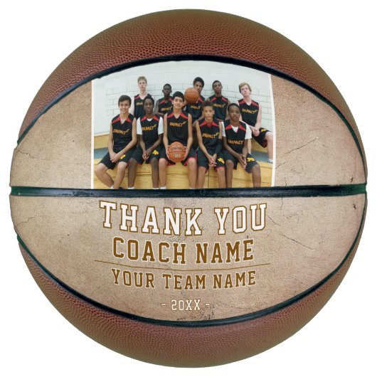 コーチチーム素朴名の写真をありがとう バスケットボール (正面)