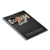 コーチネームパーソナライズされたプレーヤーノートブック ノートブック (右側)