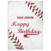 コーチハッピーバースデー大グランジ野球、スポーツ クリップボード (裏面)