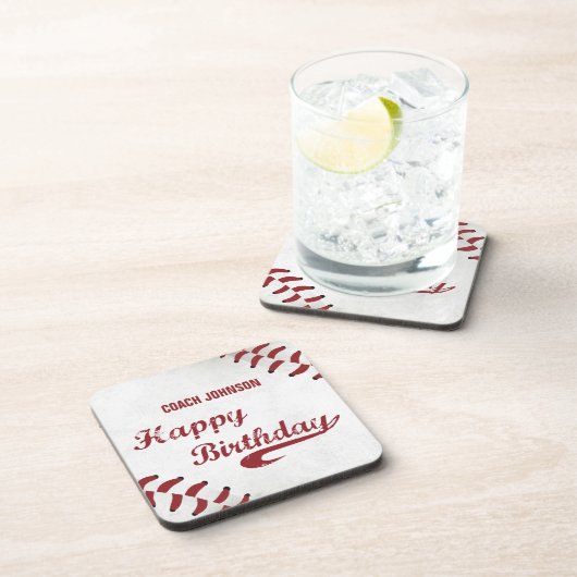 コーチハッピーバースデー大グランジ野球、スポーツ コースター (右側)