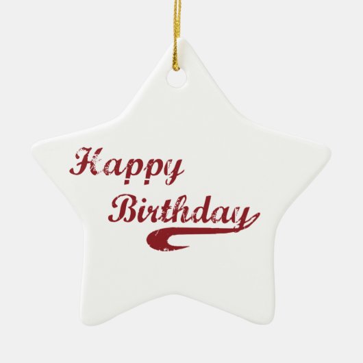 コーチハッピーバースデー大グランジ野球、スポーツ セラミックオーナメント (正面)