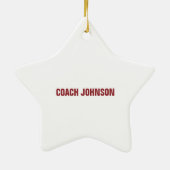 コーチハッピーバースデー大グランジ野球、スポーツ セラミックオーナメント (裏面)