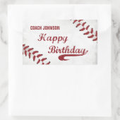 コーチハッピーバースデー大グランジ野球、スポーツ 長方形シール (バッグ)