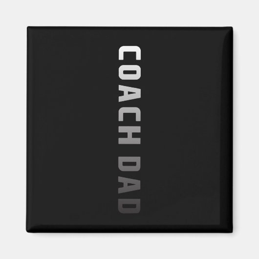 コーチパパデザイン – サッカーサッカーバスケットボールCoac マグネット (正面)