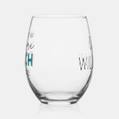 コーチパーソナライズされたコーおもしろいチ ステムなしワイングラス (左)