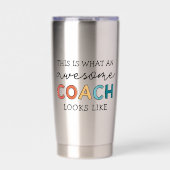 コーチパーソナライズされたコーおもしろいチ 保温保冷タンブラー (正面)