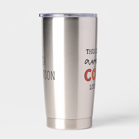 コーチパーソナライズされたコーおもしろいチ 保温保冷タンブラー (右面)