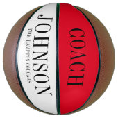 コーチパーソナライズされたチーム バスケットボール (縦)