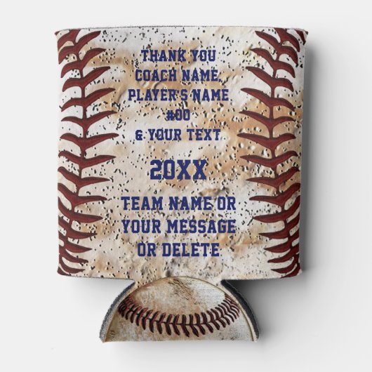 コーチパーソナライズされたー、選手のための野球 缶クーラー (正面)