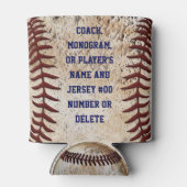 コーチパーソナライズされたー、選手のための野球 缶クーラー (裏面)