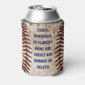 コーチパーソナライズされたー、選手のための野球 缶クーラー (缶裏面)