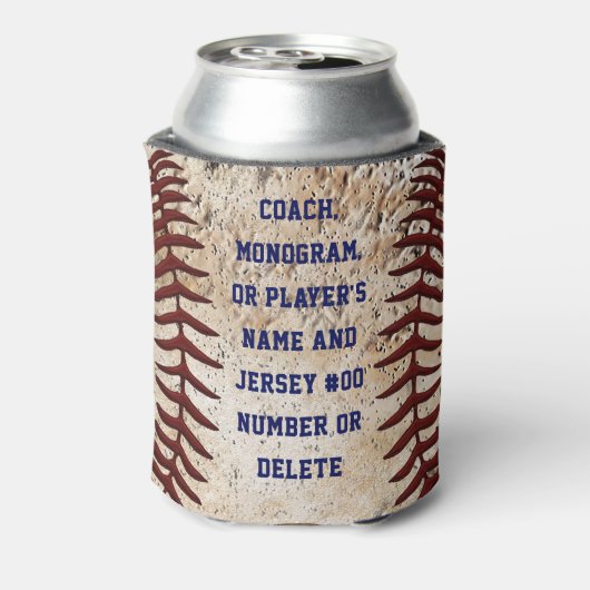 コーチパーソナライズされたー、選手のための野球 缶クーラー (缶裏面)
