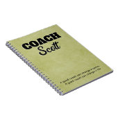 コーチパーソナライズされた名選手 ノートブック (右側)