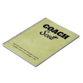 コーチパーソナライズされた名選手 ノートブック (左側)
