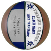 コーチパーソナライズされた向けのバスケットボール写真の贈り物 バスケットボール (縦)