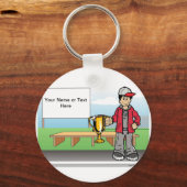 コーチパーソナライズされた – 男性マンガ キーホルダー (正面)