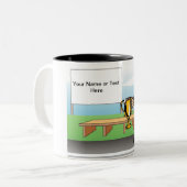 コーチパーソナライズされた – 男性マンガ ツートーンマグカップ (正面左)