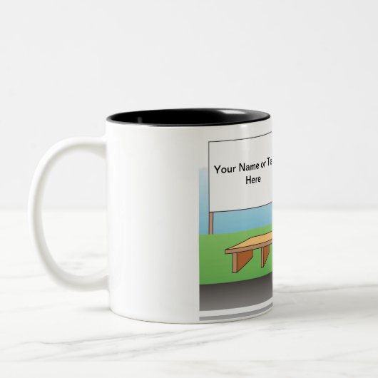 コーチパーソナライズされた – 男性マンガ ツートーンマグカップ (左)