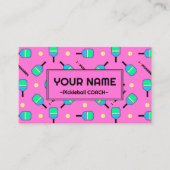 コーチピックボールのパステル私はピックボールのピンクが大好き 名刺 (正面)
