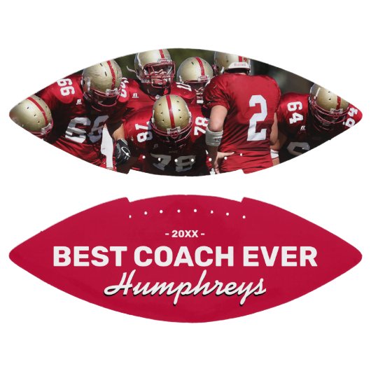 コーチフォトパーソナライズされたギフト アメリカンフットボール (パネル)