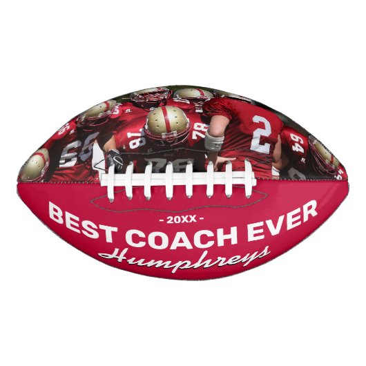 コーチフォトパーソナライズされたギフト アメリカンフットボール (正面)
