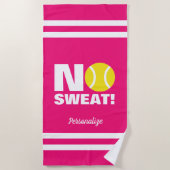 コーチプレーヤーのための汗おもしろいなテニスのビーチタオル無し ビーチタオル (正面)