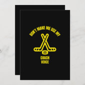 コーチボイスホッケーディスクを使おもしろいわせない サンキューカード (正面/裏面)