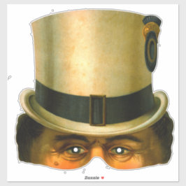 コーチマン – ヴィンテージビクトリアンマスクステッカー シール