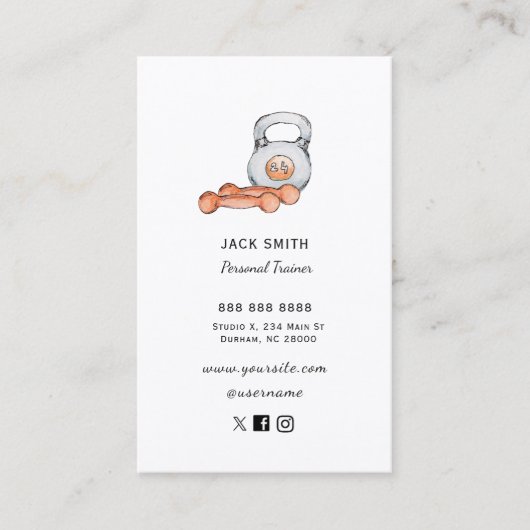 コーチモダンフィットネストレーナーフィットネスギア 名刺 (正面)