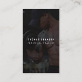 コーチモダンフィットネストレーナーフォトQRコードブラック 名刺 (正面)