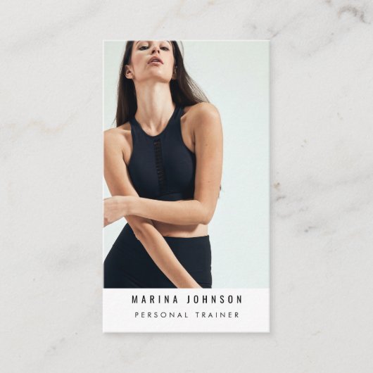 コーチモダンフィットネストレーナーフォトQRコード 名刺 (正面)