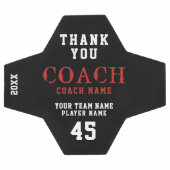 コーチモダン名チーム番号に感謝 サッカーボール (フラット)