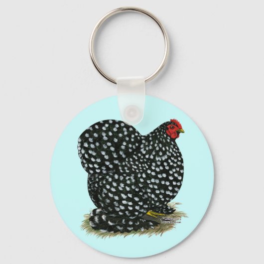 コーチンが斑を入れた鶏 キーホルダー (正面)