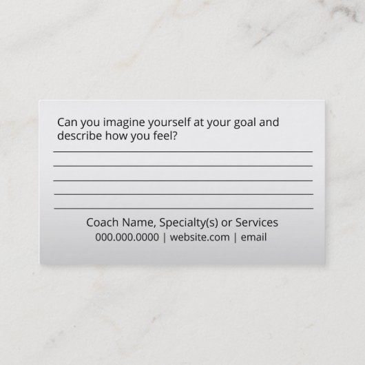 コーチング名刺 名刺 (裏面)