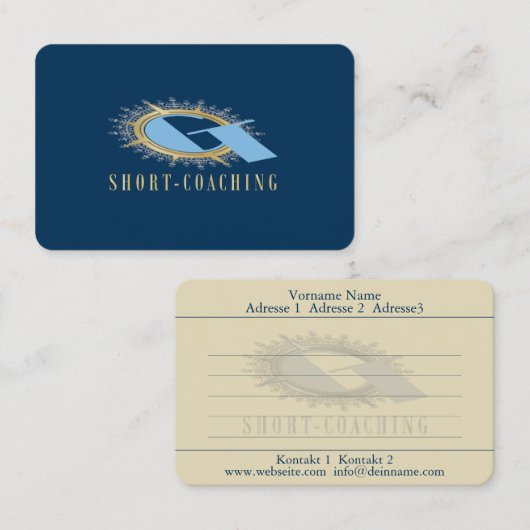 コーチング – 名刺 (正面/裏面)