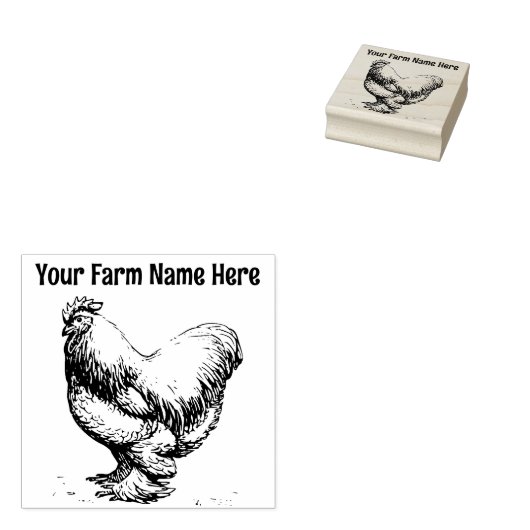 コーチンパーソナライズされたロスターチキンファーム ラバースタンプ (押印)