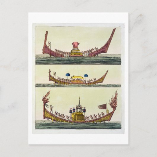コーチン中国の船、 「Le Costum」より、挿絵 ポストカード (正面)