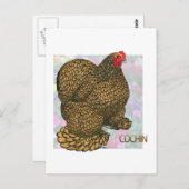 コーチン:金ゴールドを混ぜた鶏 ポストカード (正面/裏面)