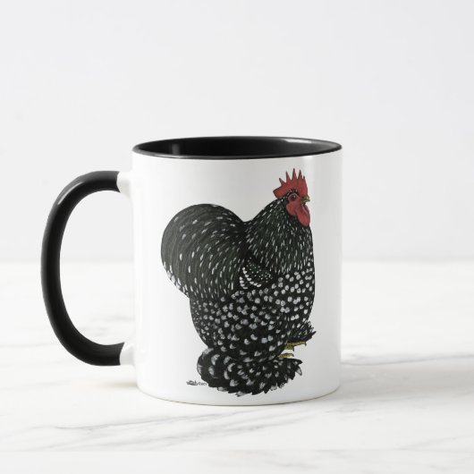 コーチン: 黒いモトル マグカップ (左)