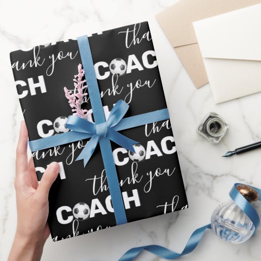 コーチ付きサッカーボール ラッピングペーパー (ギフト)