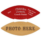 コーチ向けパーソナライズされたPHOTOとサッカーのギフト アメリカンフットボール (パネル)