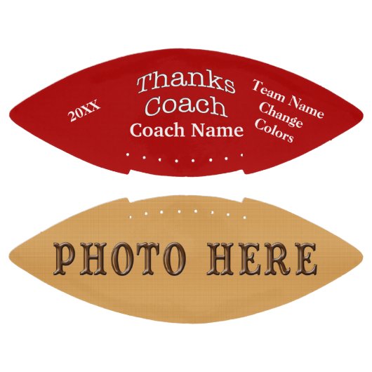 コーチ向けパーソナライズされたPHOTOとサッカーのギフト アメリカンフットボール (パネル)