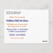 コーチ子猫カスタムペットシッターの広告ポストカ ポストカード (裏面)