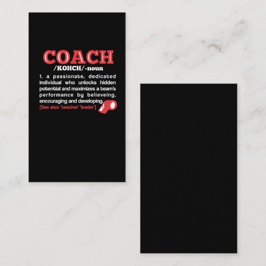 コーチ定義おもしろいなチームコーチ 名刺 (正面/裏面)