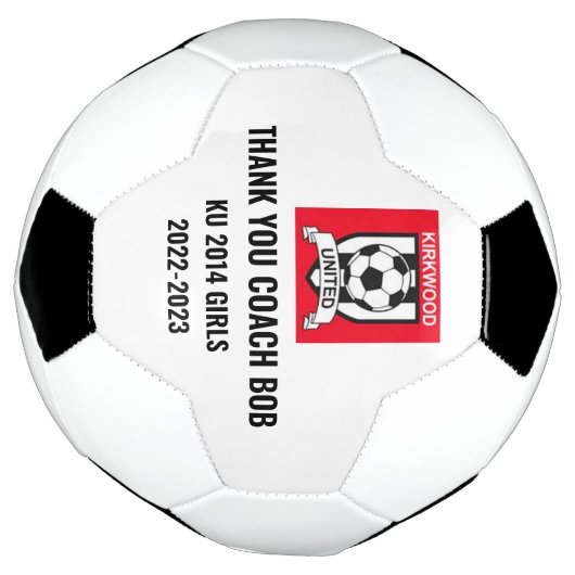 コーチ感謝ありがとうロゴサッカーボール サッカーボール (回転)