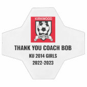 コーチ感謝ありがとうロゴサッカーボール サッカーボール (フラット)