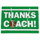 コーチ感謝していー！サッカーコーチズチームスポーツ ラージペーパーバッグ (正面)
