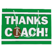 コーチ感謝していー！サッカーコーチズチームスポーツ ラージペーパーバッグ (裏面)